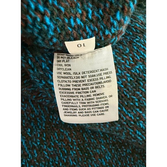 Marni x Uniqlo Mix Color Oversize Knit Wool Blend Full Zip Hoodie Sweater Medium - Picture 6 of 8